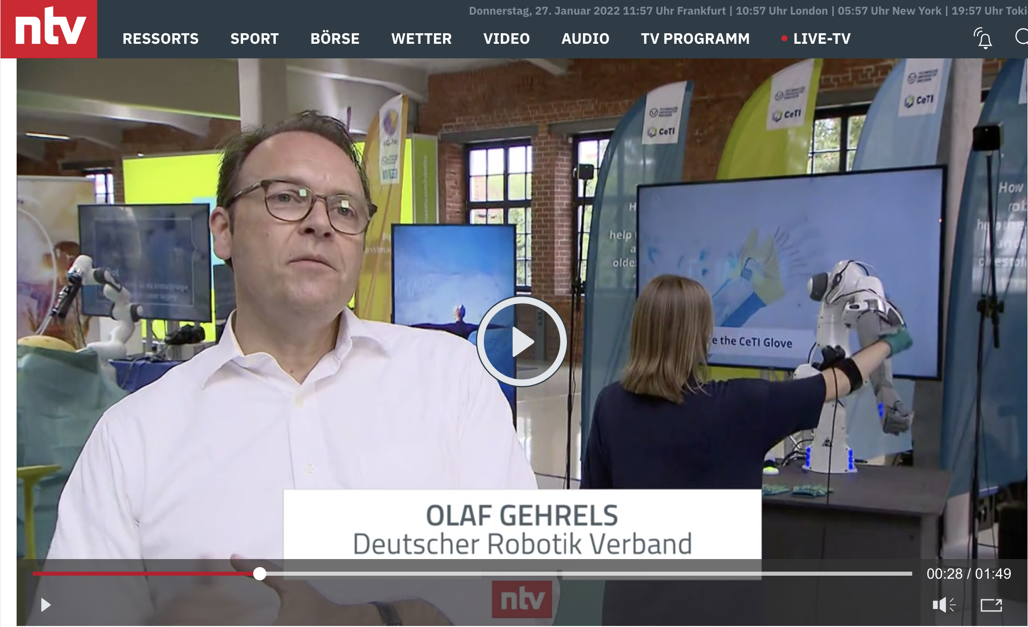 Robotikverband bei ntv